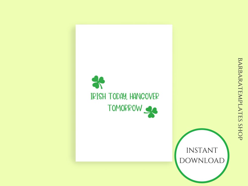 Funny Shamrock Folded Card