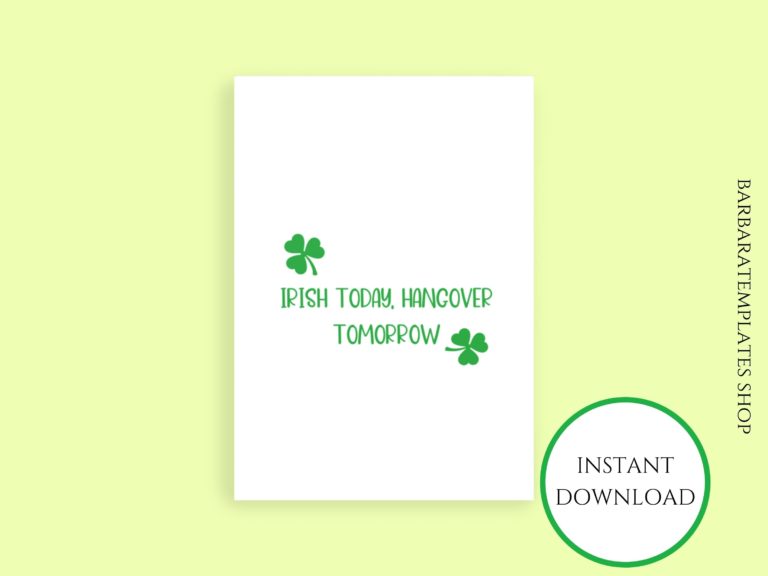 Funny Shamrock Folded Card