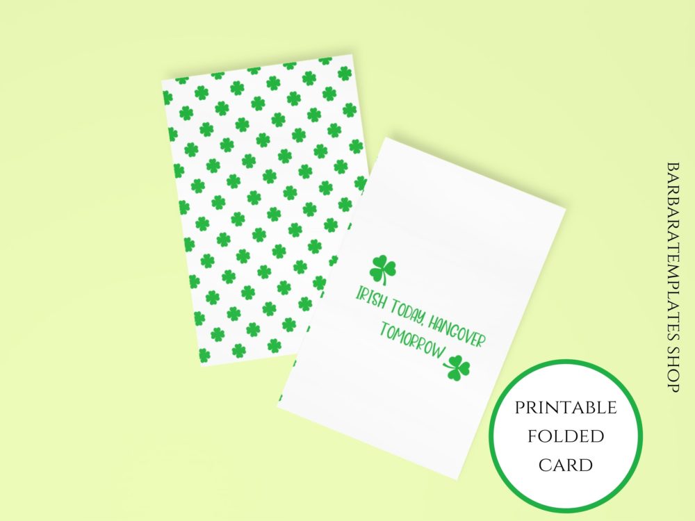 Funny Shamrock Folded Card
