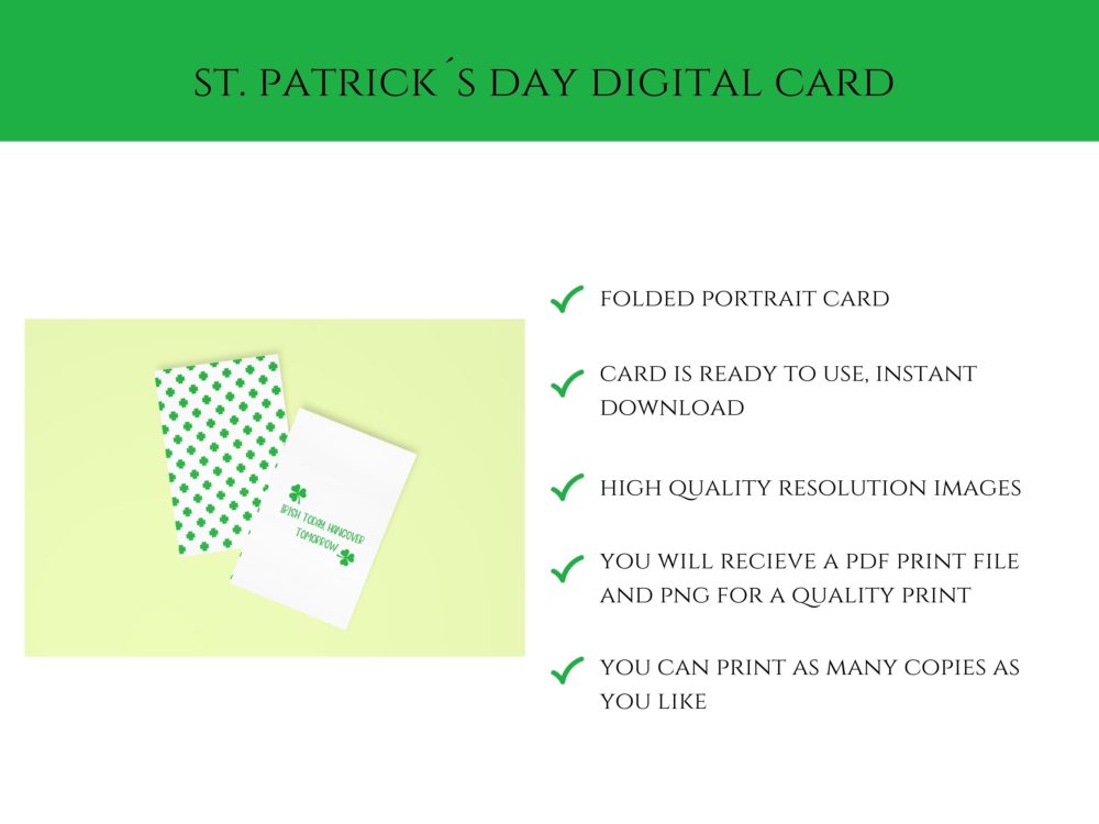 Funny Shamrock Folded Card
