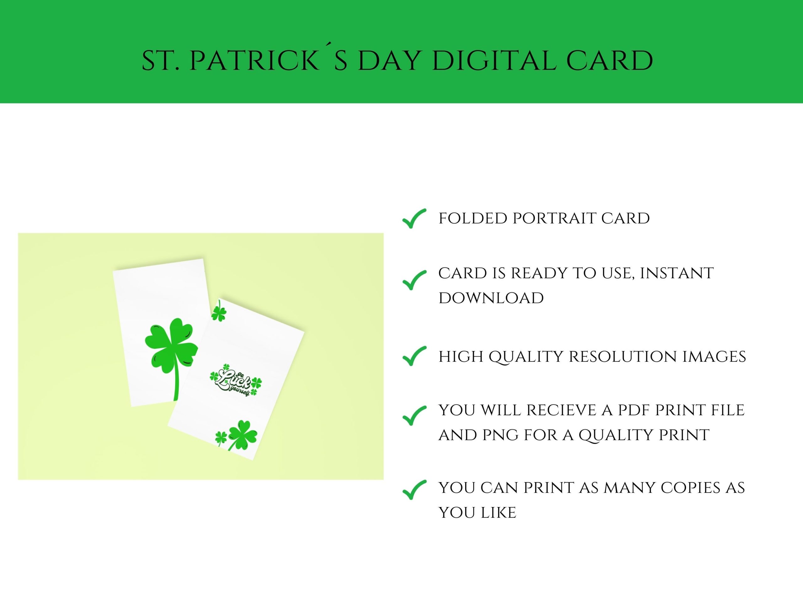 Go Luck Yourself Funny Printable Irish Card