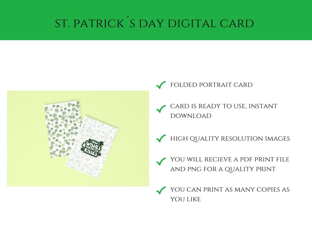 Happy St. Patrick's Day Shamrock Printable Card