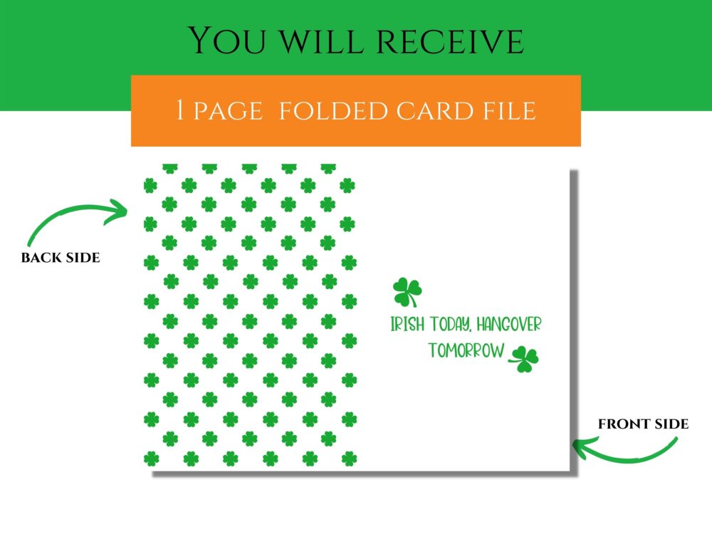 Funny Shamrock Folded Card