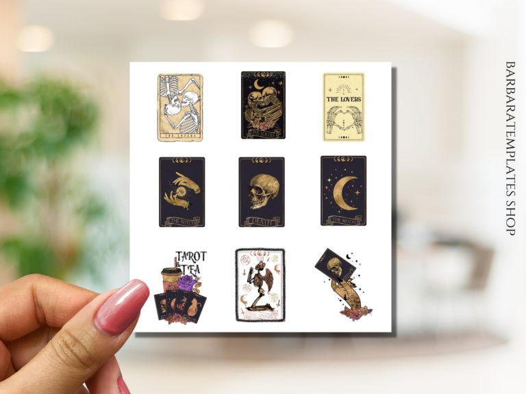 Tarot card stickers