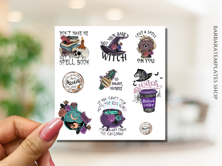 Witchy sticker, Witchcraft stickers