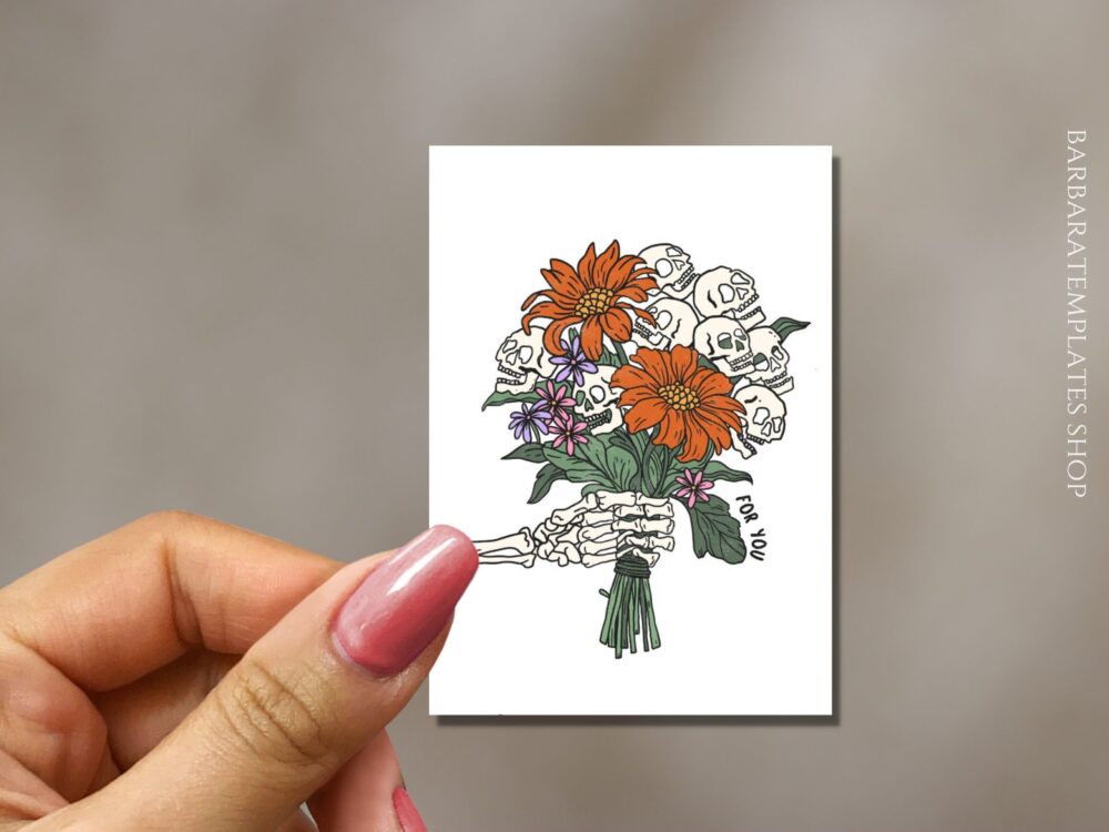 Skeletons sticker, pagan stickers