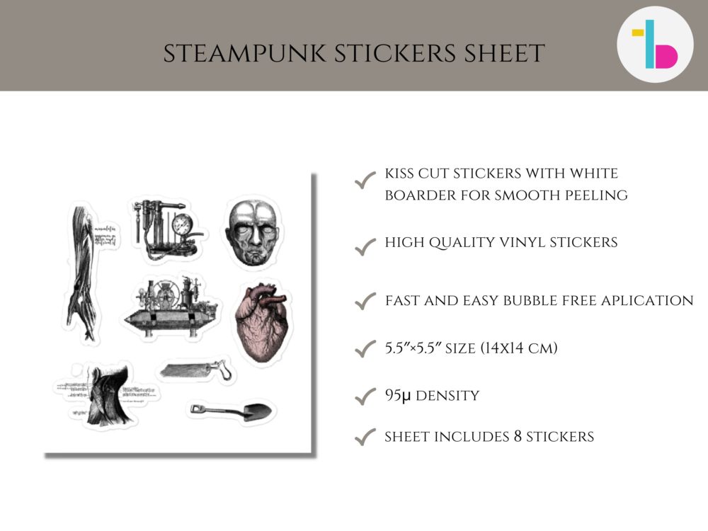 Steampunk Goth, Skull stickers