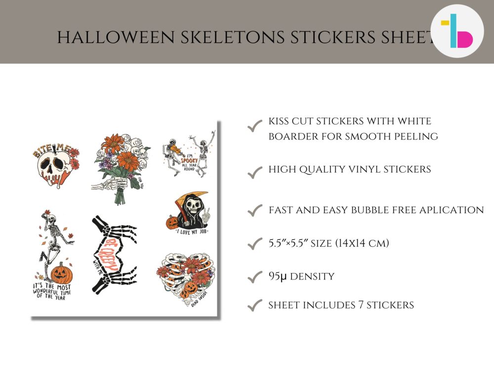 Skeletons sticker, pagan stickers