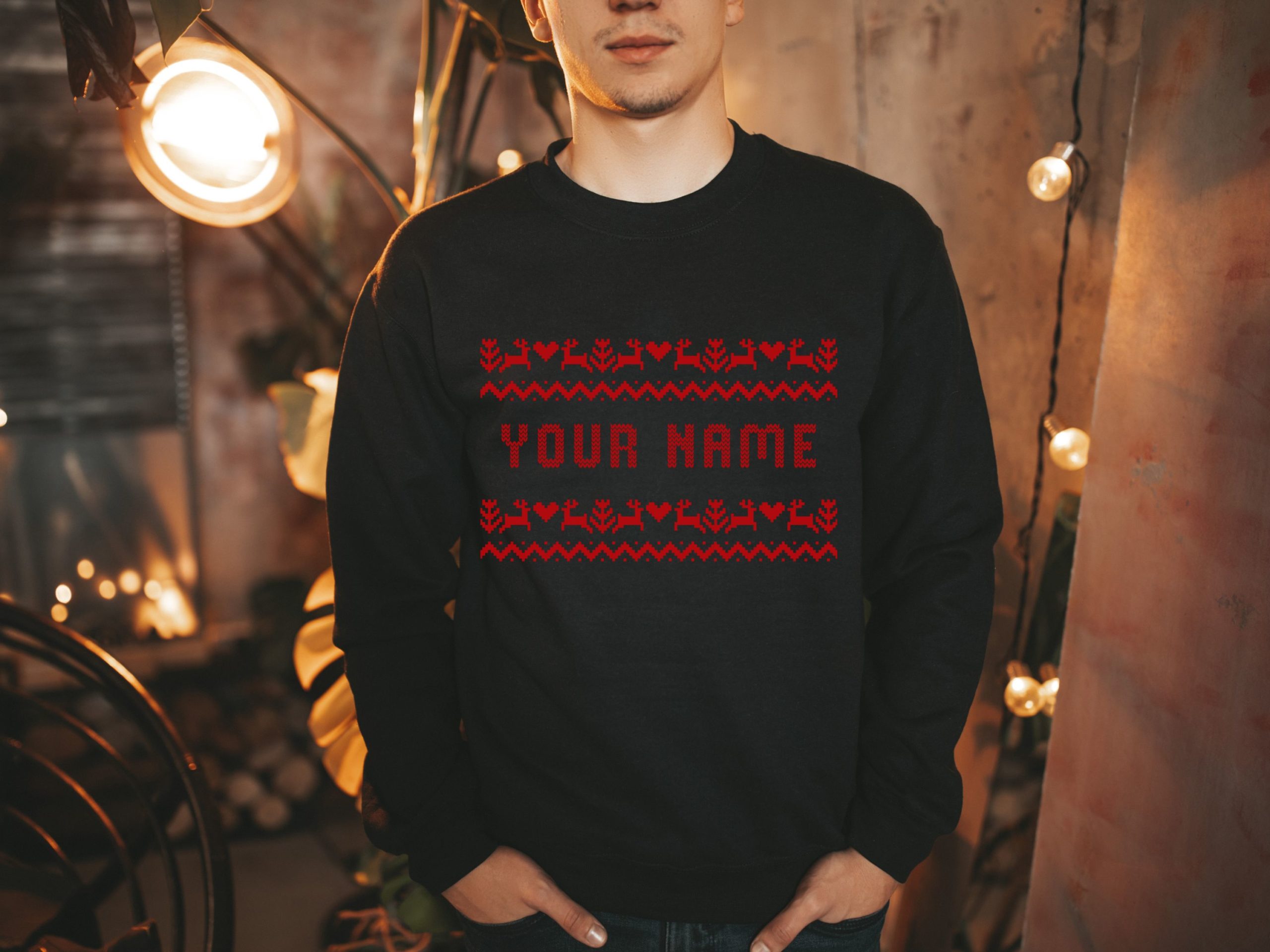 Family personalized Christmas ugly sweater
