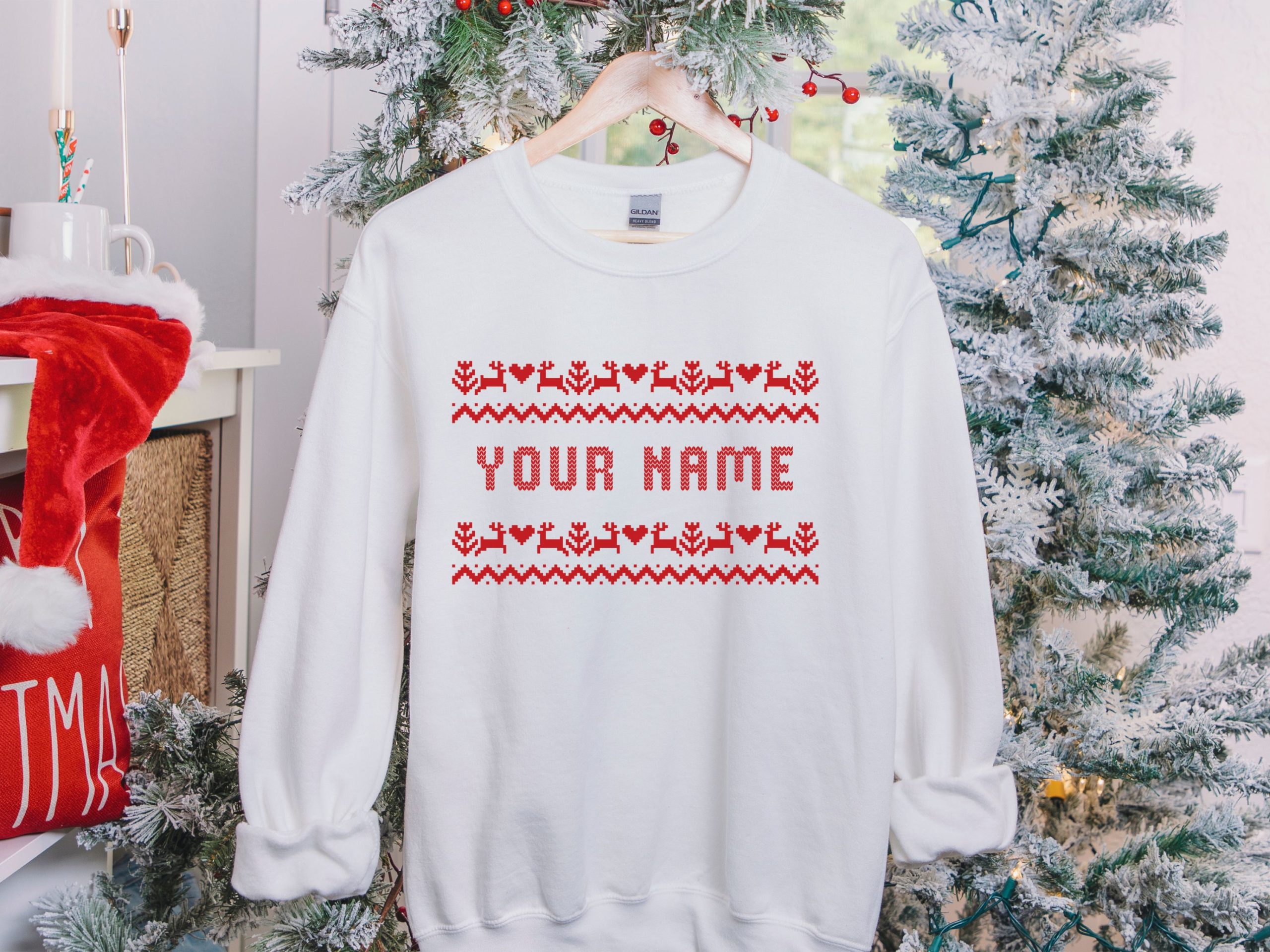 Family personalized Christmas ugly sweater