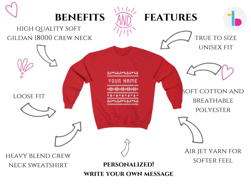 Personalized ugly Christmas sweatshirt