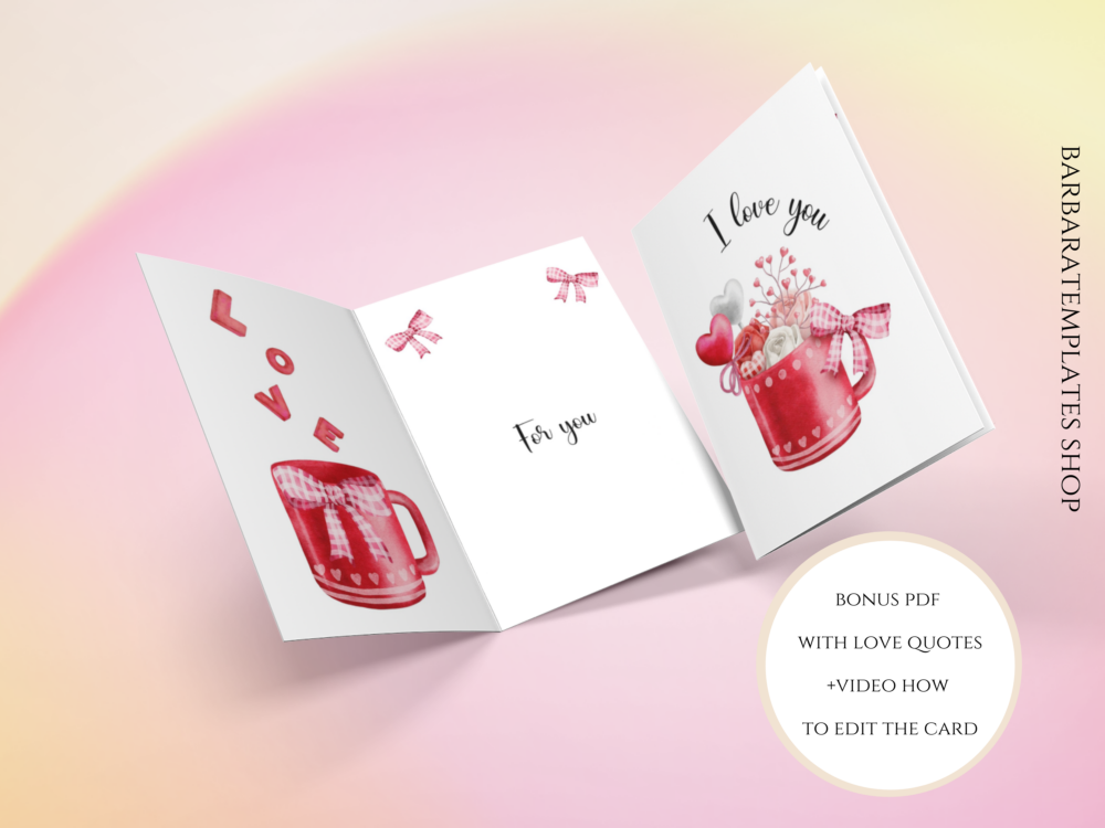 I Love You Mug Valentine Card