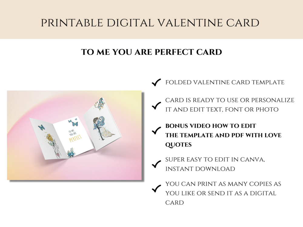 To Me You Are Perfect Valentine Goth Card