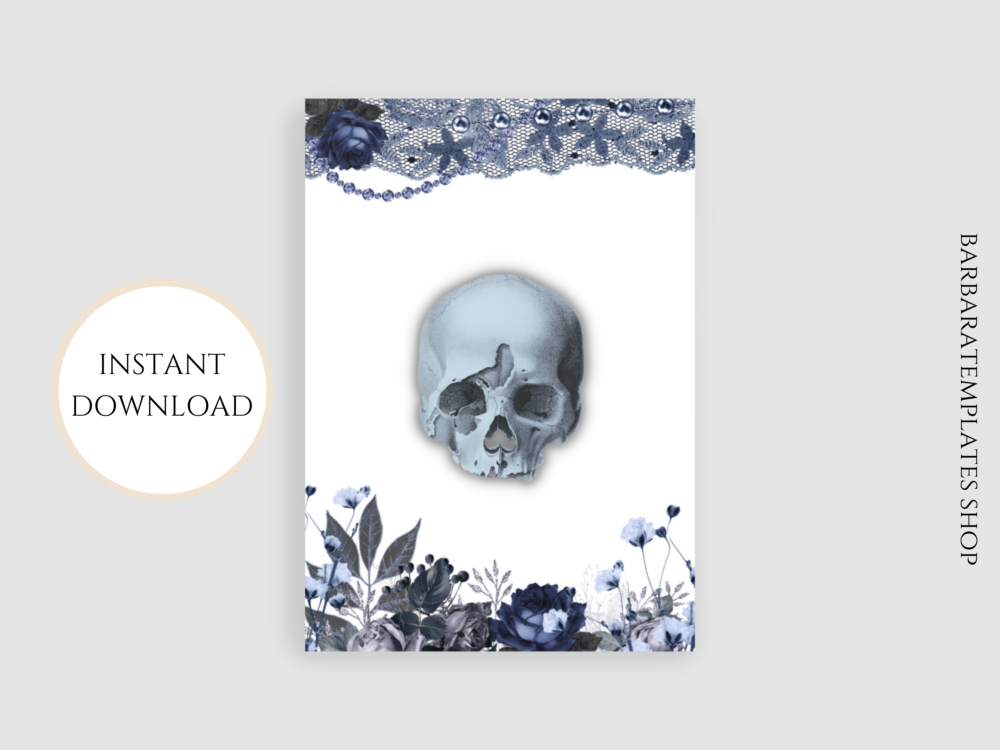 Goth Skull Valentine Love Card