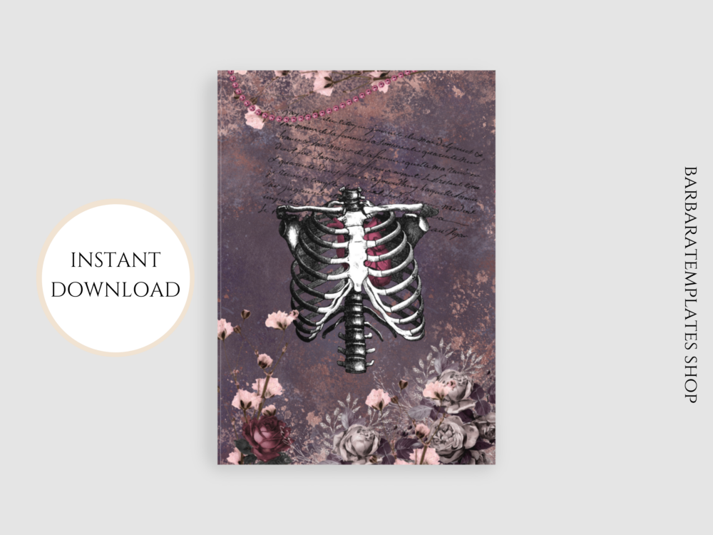 Goth Skeleton Romantic Valentine Card