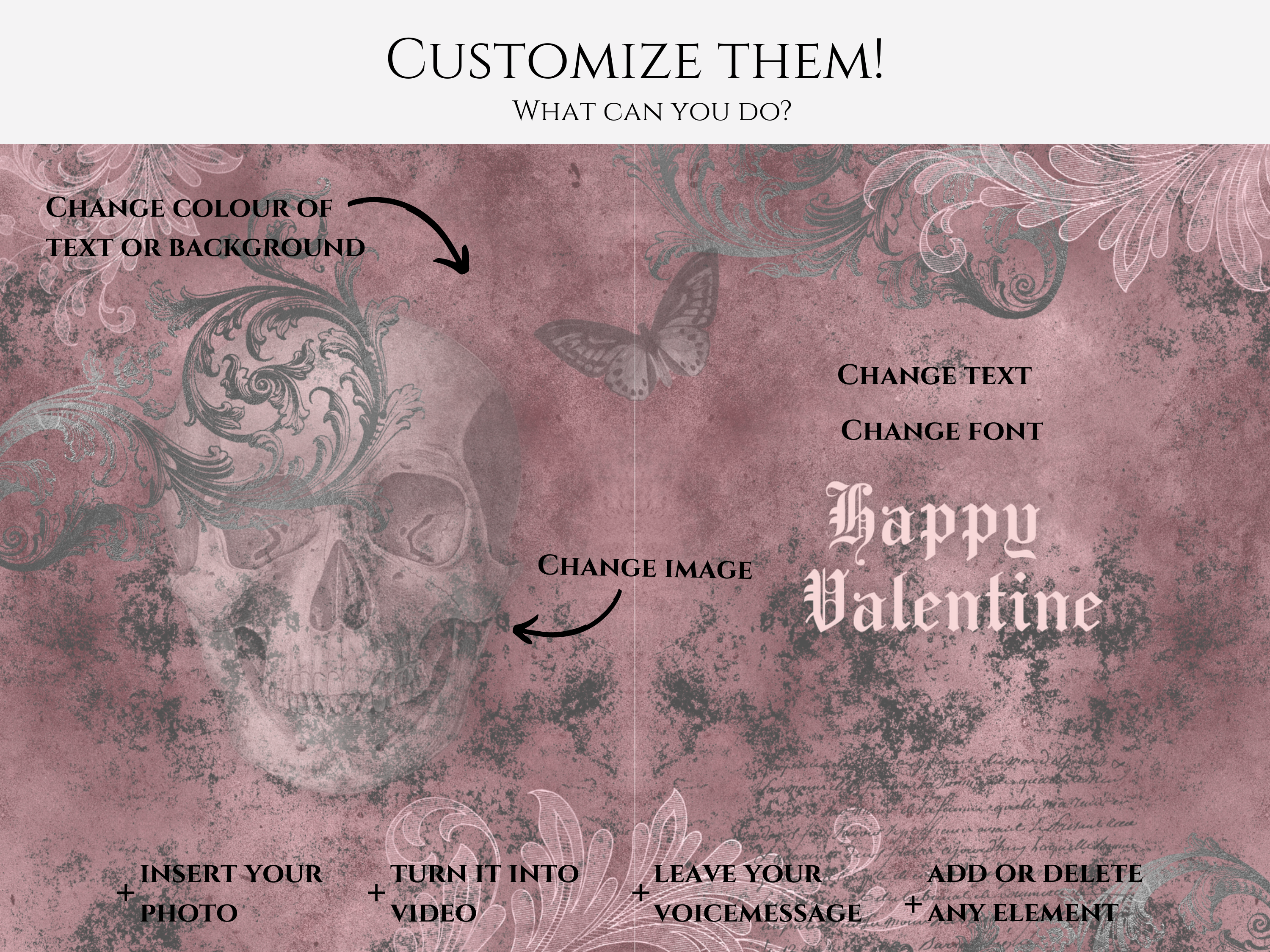 Goth Skull Valentine
