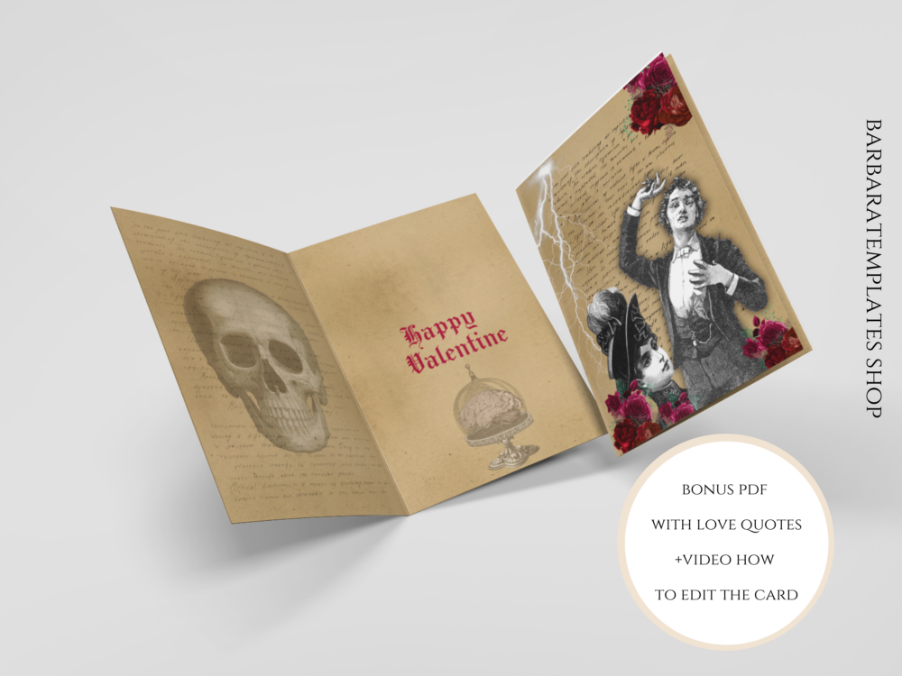 Victorian Gothic Love Valentine Card