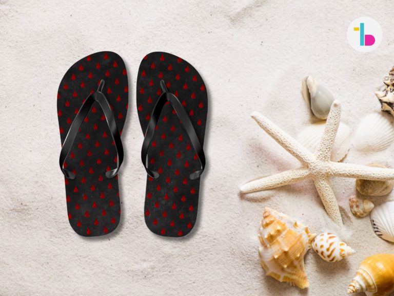 Vampire blood drops beach sandals