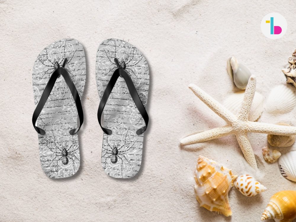 Spider design beach sandals
