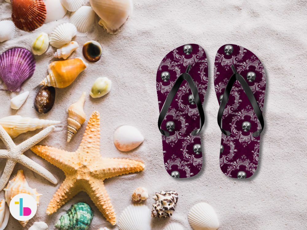 Gothic design beach sandals