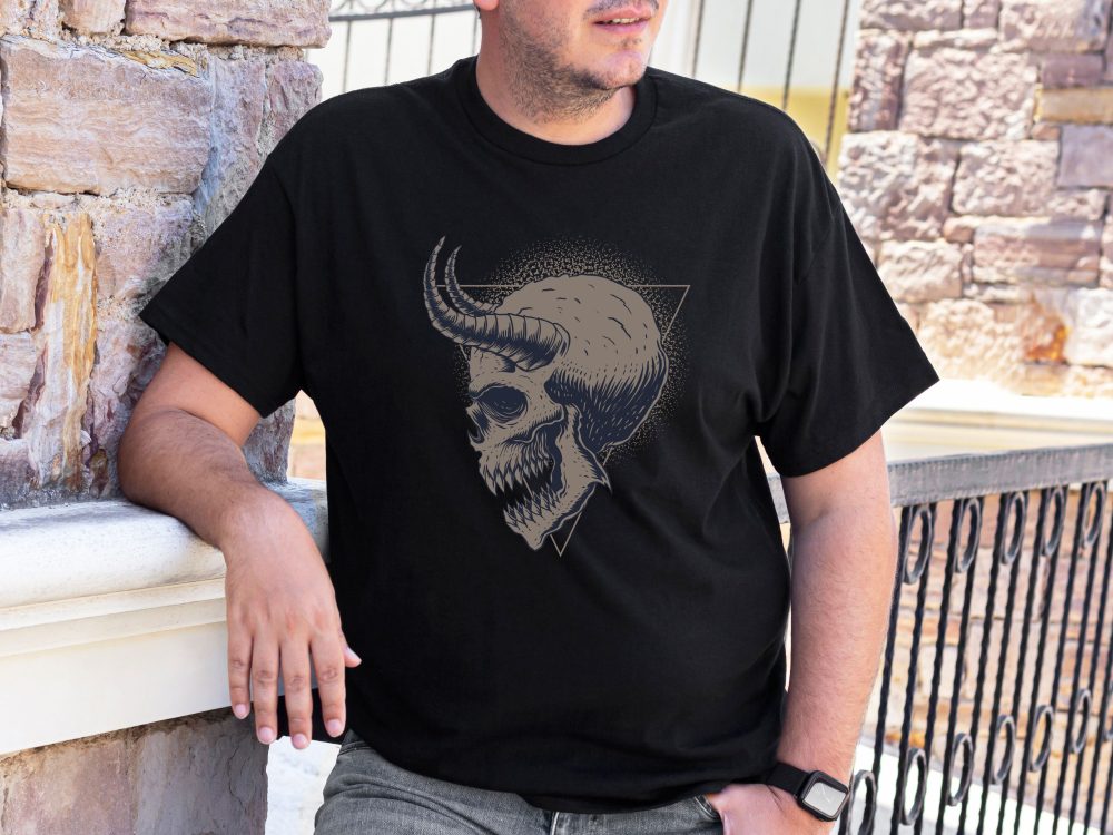 Human skull shirt, Satanic shirt, Pagan shirt