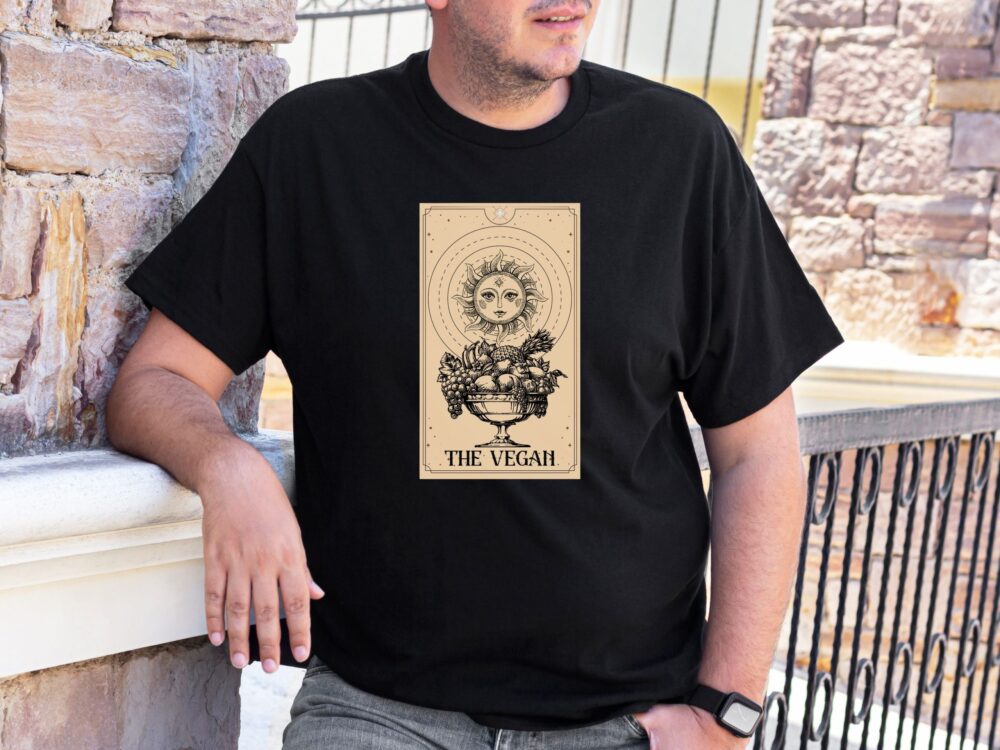 The Vegan tarot card tee, Witchy gifts