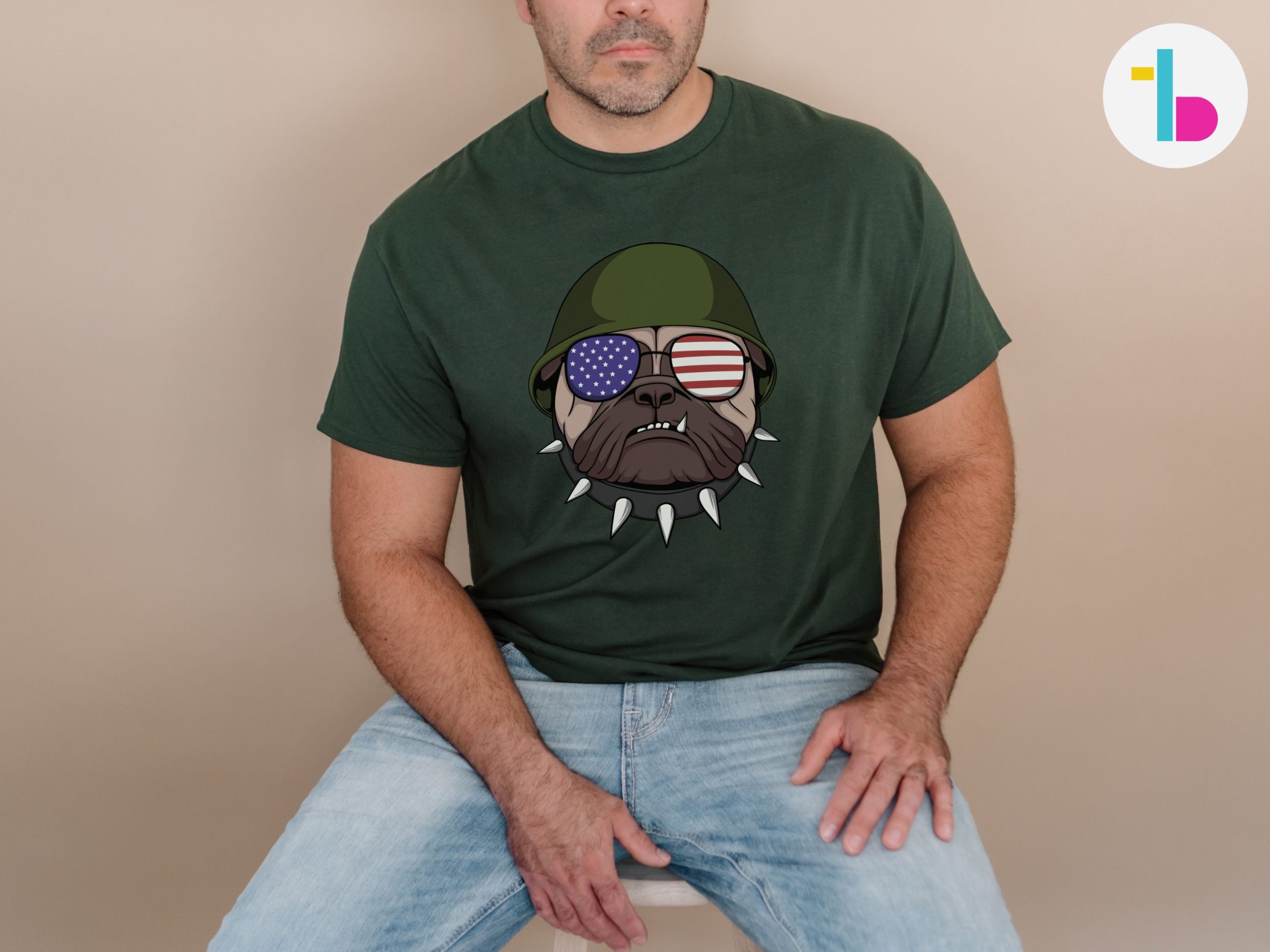 American pug dog shirt, 4th of July shirt, American flag shirt