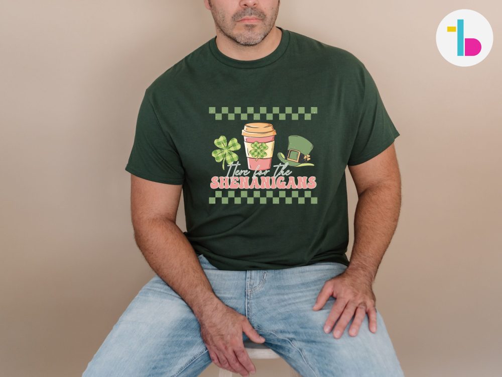Here for the shenanigans shirt, Retro Irish shirt