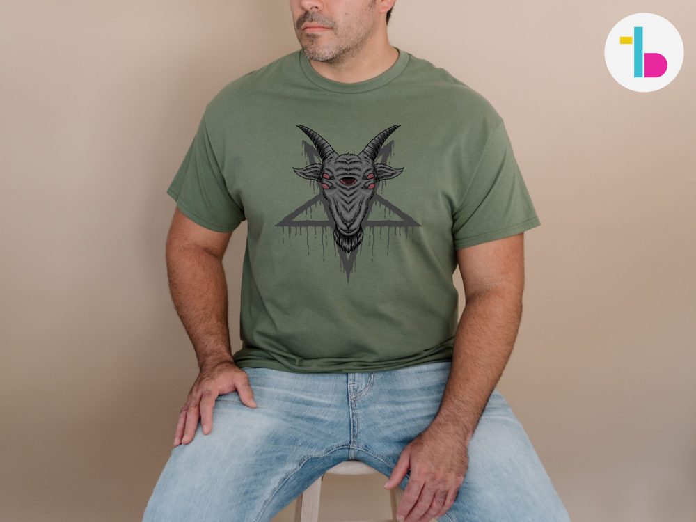 Satanic pentagram shirt, Animal skull t shirt