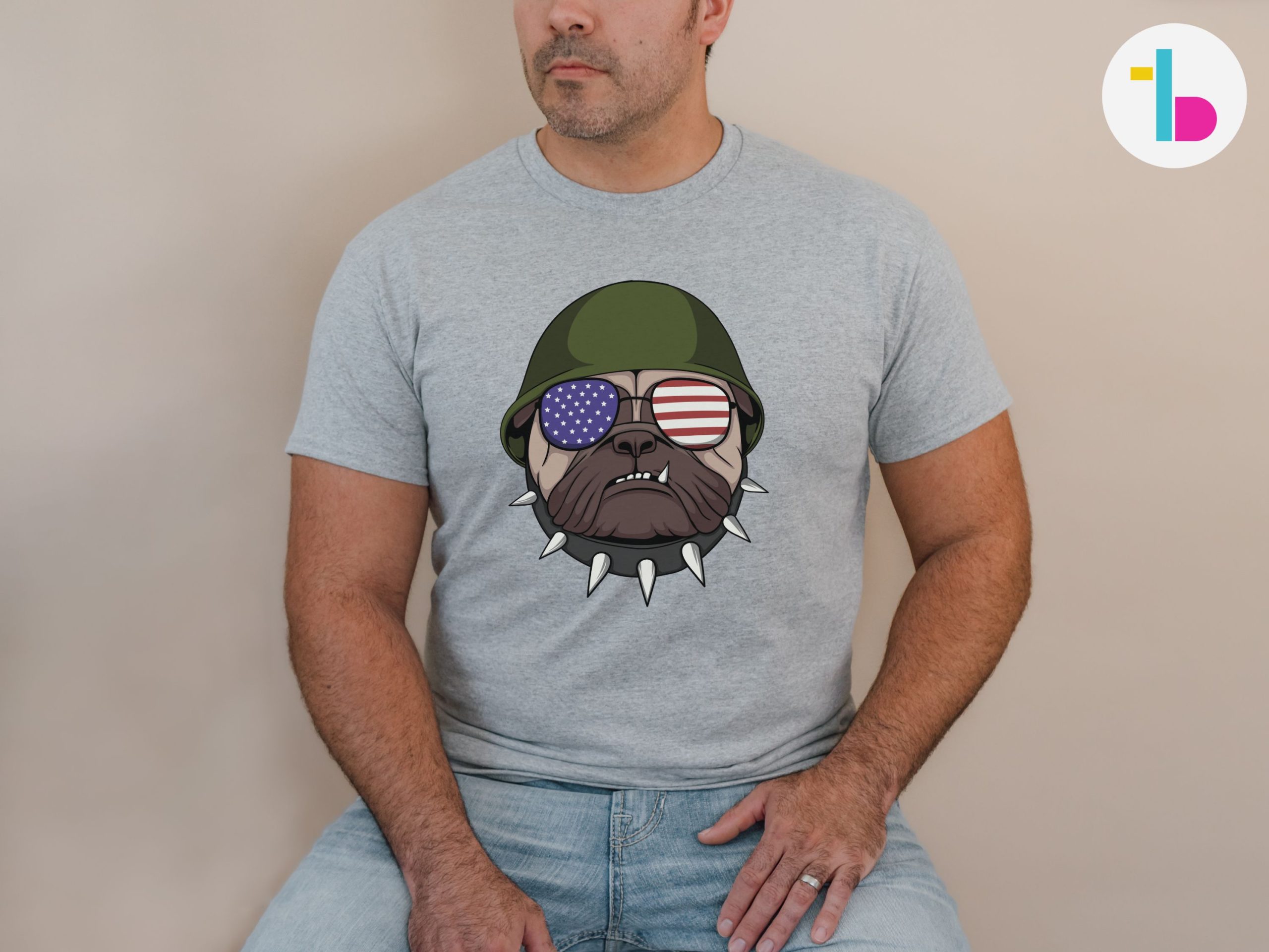 American pug dog shirt, 4th of July shirt, American flag shirt
