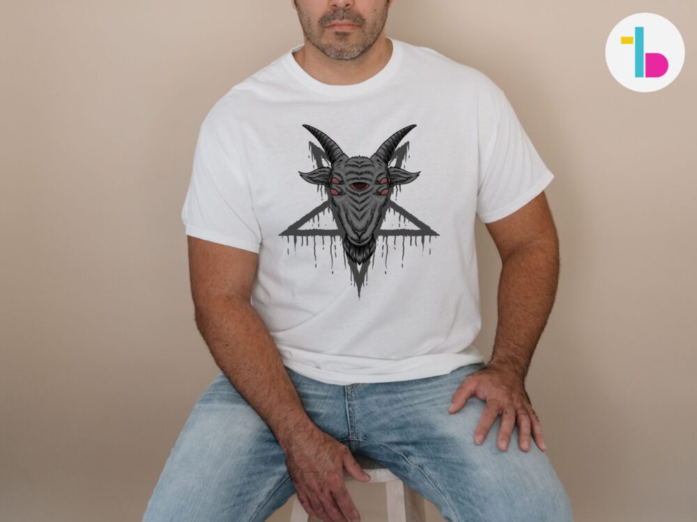 Satanic pentagram shirt, Animal skull t shirt
