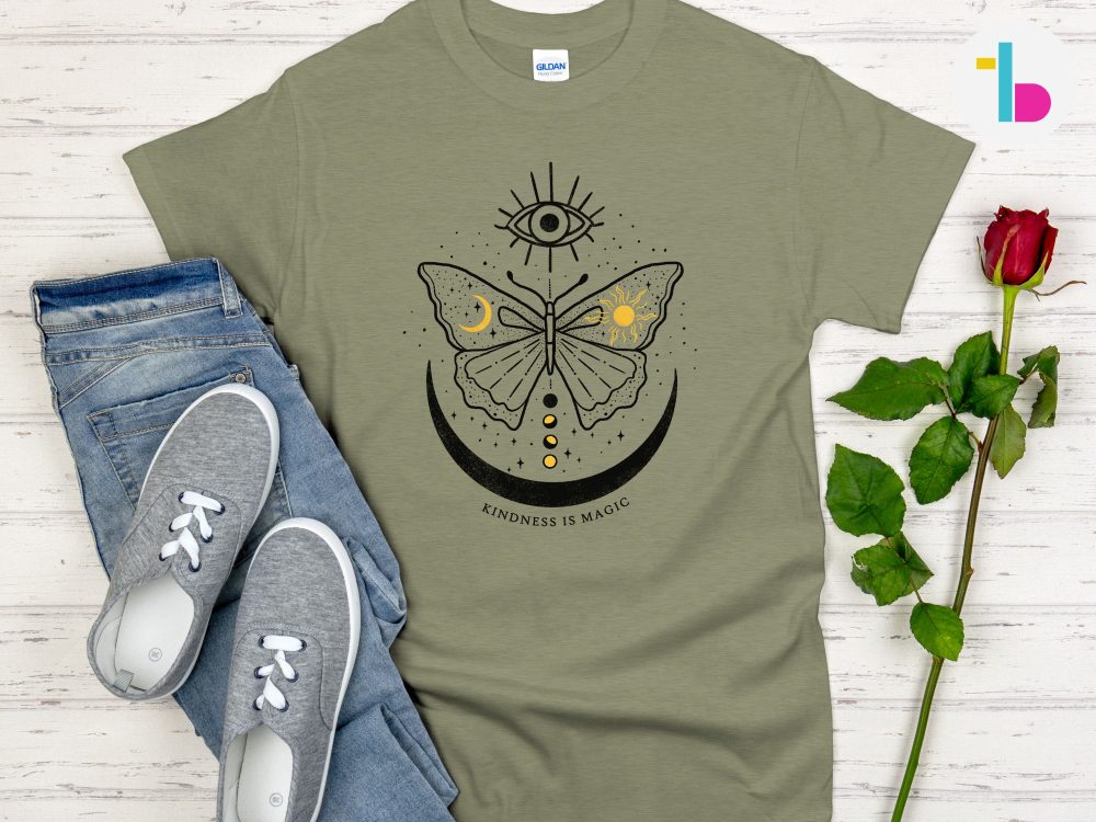 Mystical butterfly shirt, Witchy shirt, Moon shirt