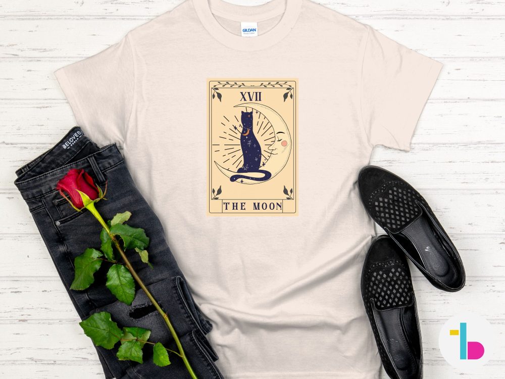 Black cat witchy shirt, Tarot card shirt