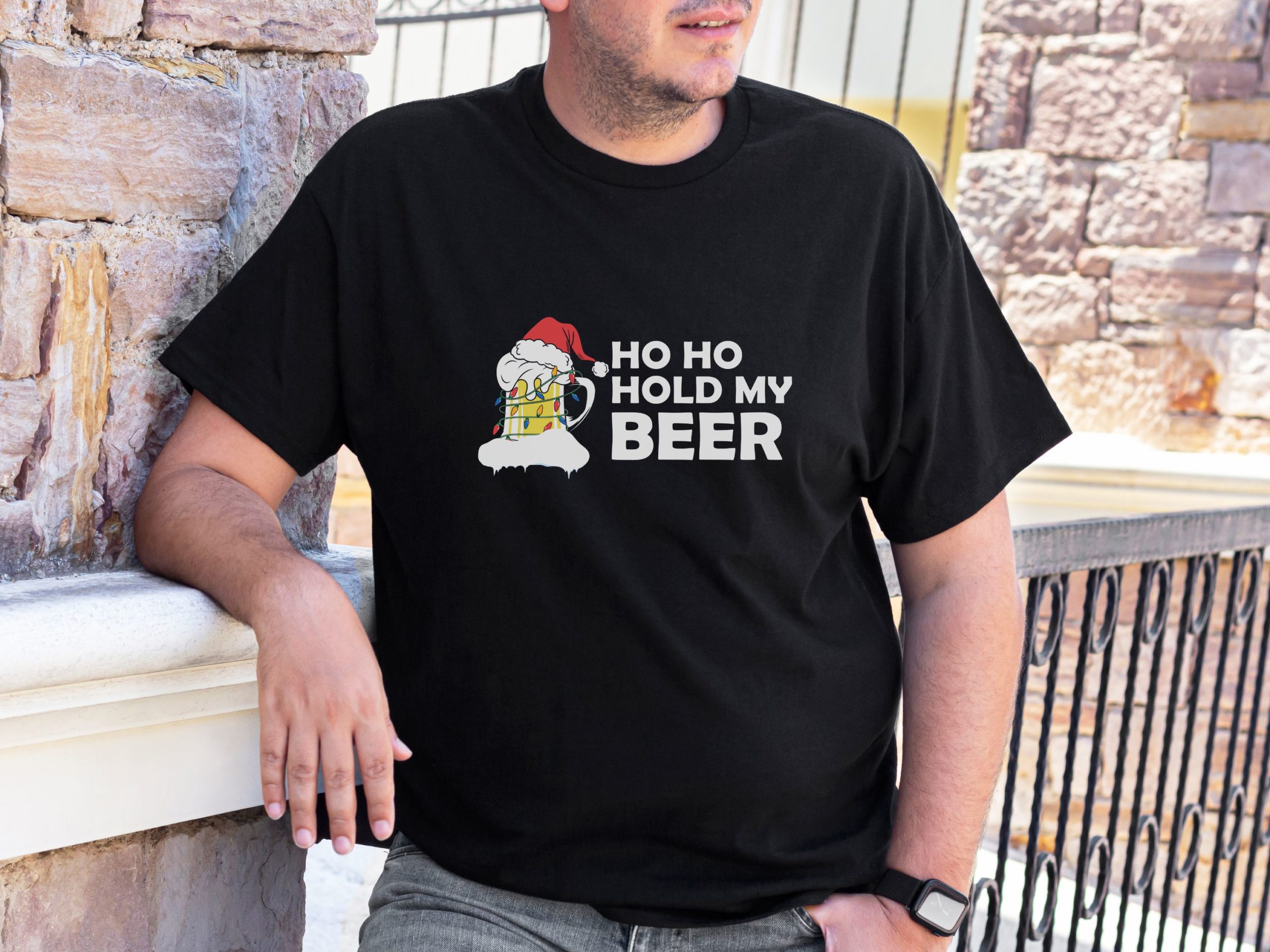 Beer lover retro Christmas shirt gift