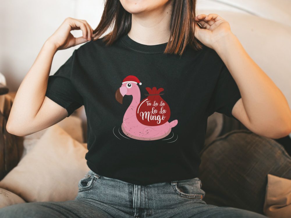 Flamingo funny Christmas shirt