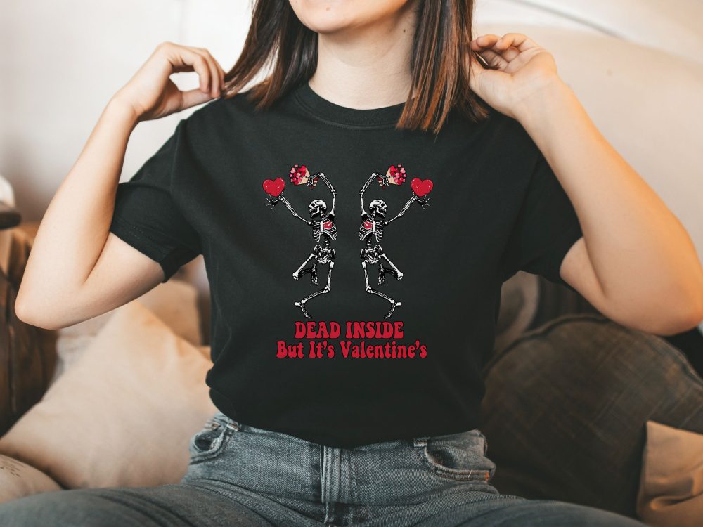 Valentine day shirt, Valentine day gift, Dancing skeleton shirt