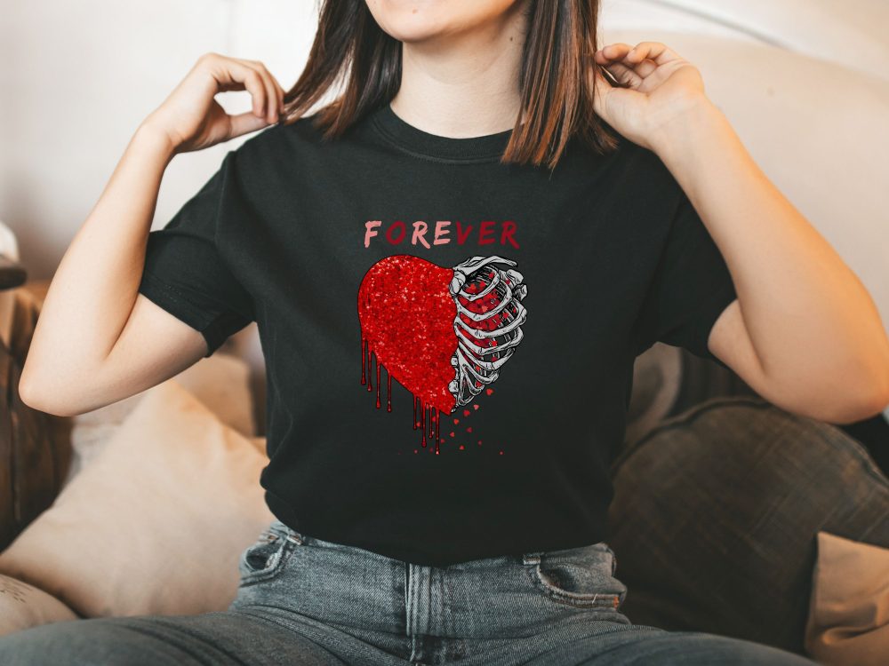 Forever Valentine day shirt, Anatomical heart shirt