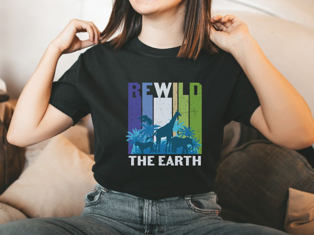 Rewild the Earth shirt, Animal lover shirt, Gift for animal lover, Ecology shirt