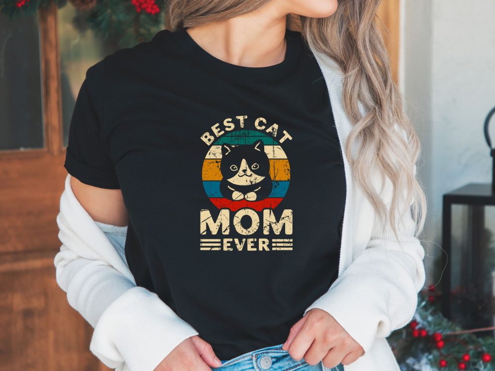 Best cat mom ever shirt, Mothers Day shirt for cat mama, Cat lover gift