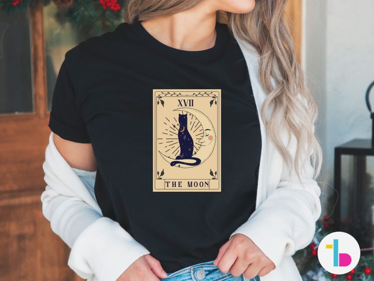 Black cat witchy shirt, Tarot card shirt
