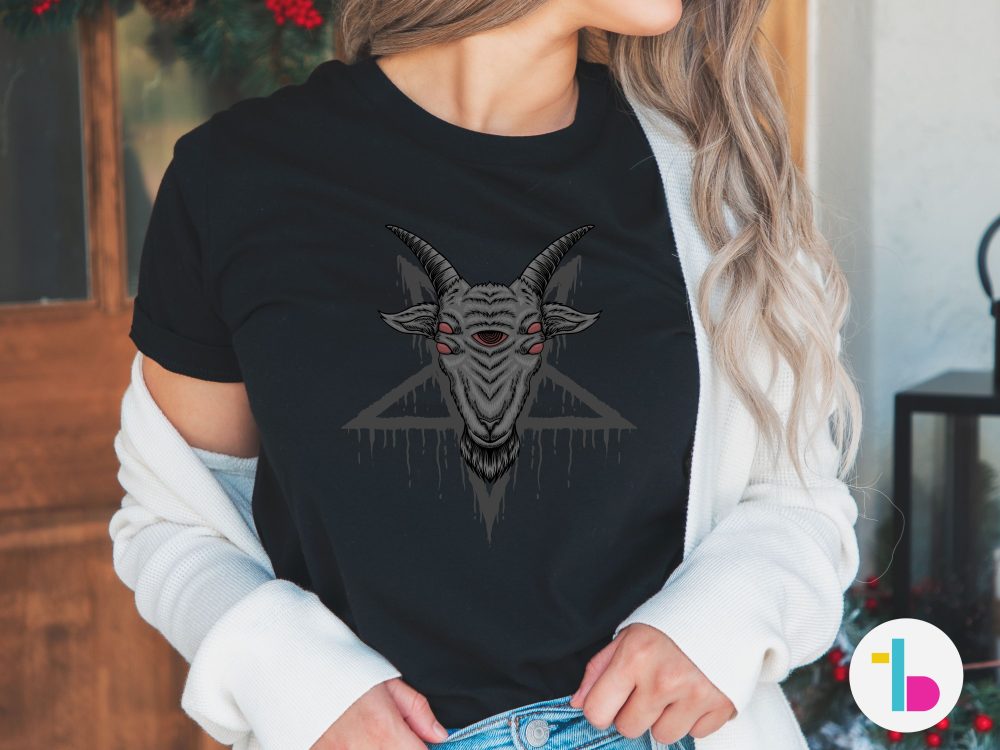 Satanic pentagram shirt, Animal skull t shirt