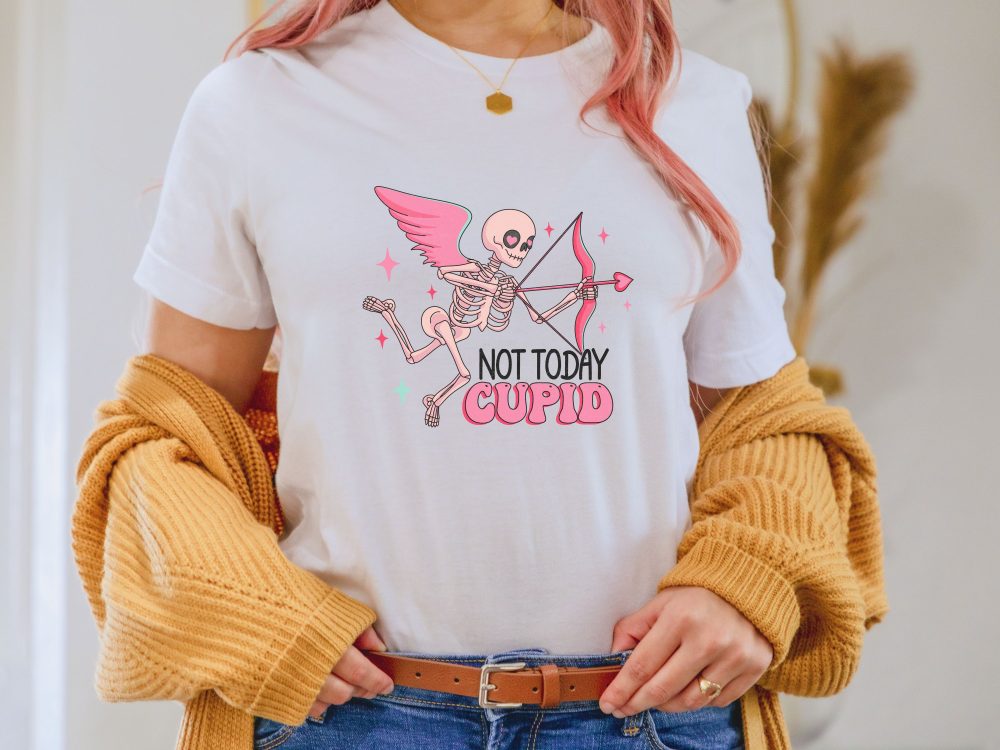 Anti Valentine Day shirt, Sarcastic shirt, Skeleton Cupid