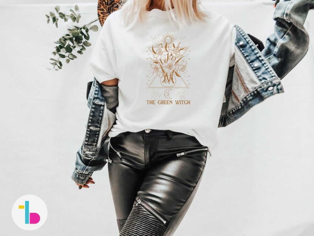 The Green witch t shirt, Mystical shirt