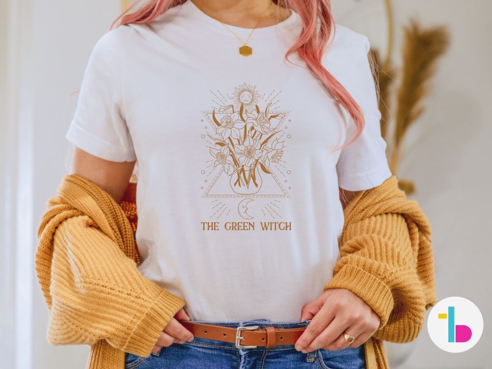 The Green witch t shirt, Mystical shirt