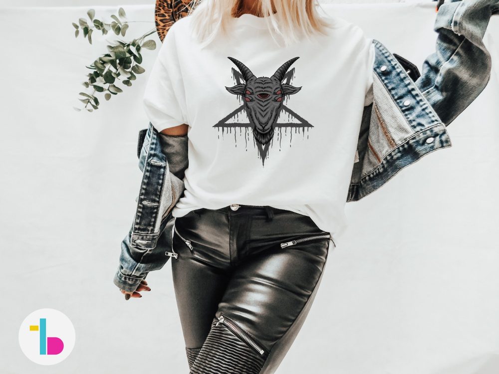 Satanic pentagram shirt, Animal skull t shirt