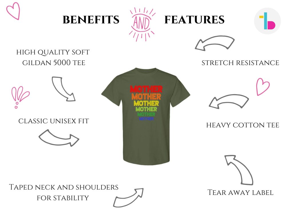 Rainbow mother shirt, Happy Mothers day t-shirt gift