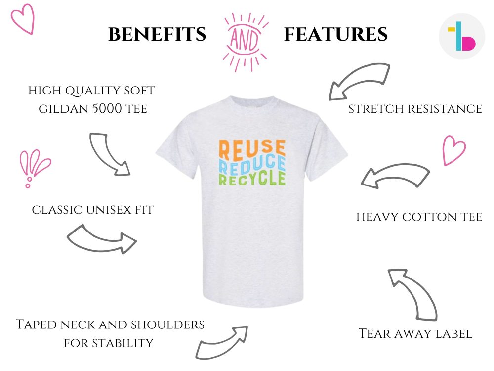 Ecology shirt, Reuse Reduce Recycle, Save our planet shirt