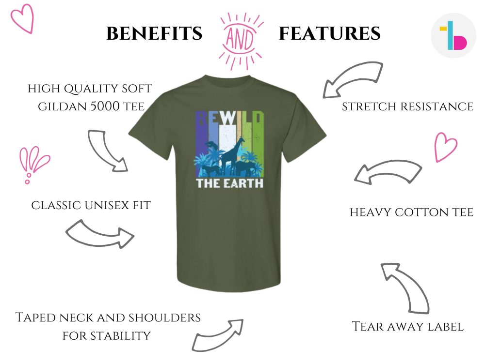 Rewild the Earth shirt, Animal lover shirt, Gift for animal lover, Ecology shirt