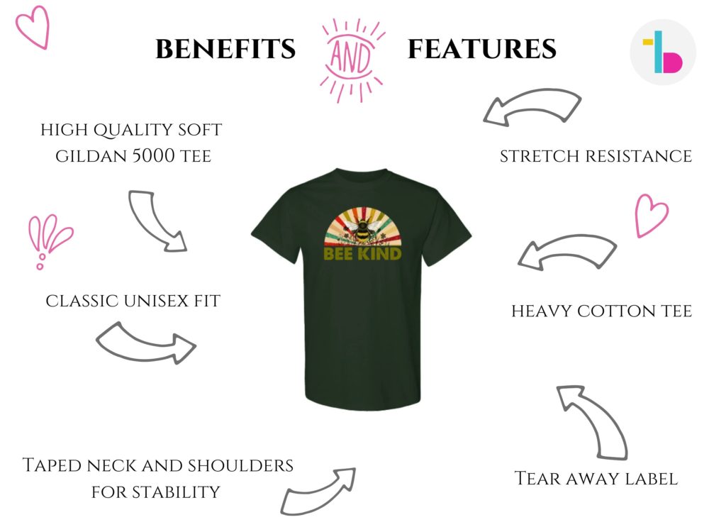 Bee kind retro shirt