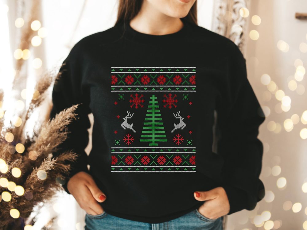 Reindeer Christmas ugly sweater